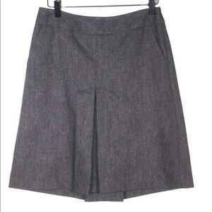 The Limited brown wool blend knee length A line business casual skirt size 0 B83